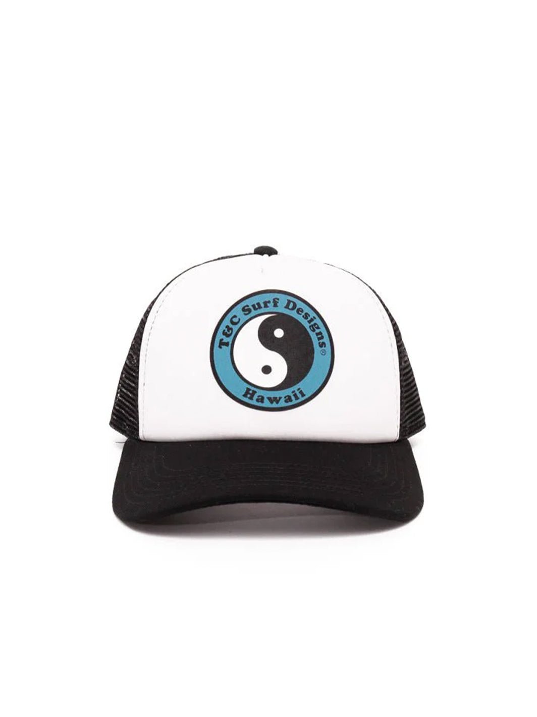 T&C Surf Designs Kids Standard Logo Trucker, White Blue