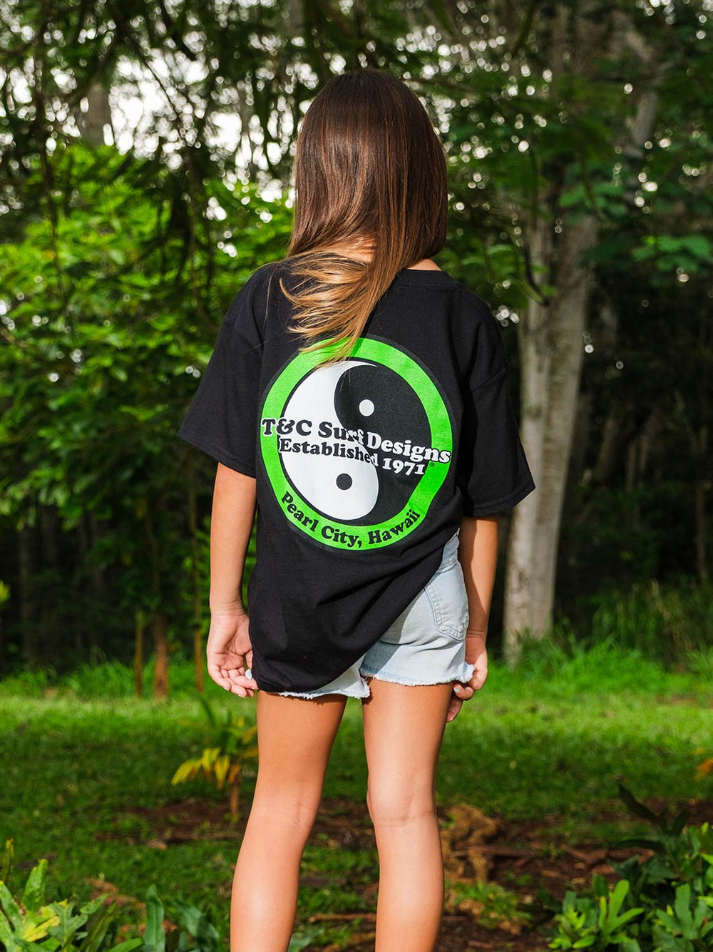 T&C Surf Designs Kids Retro Neon Logo Tee,