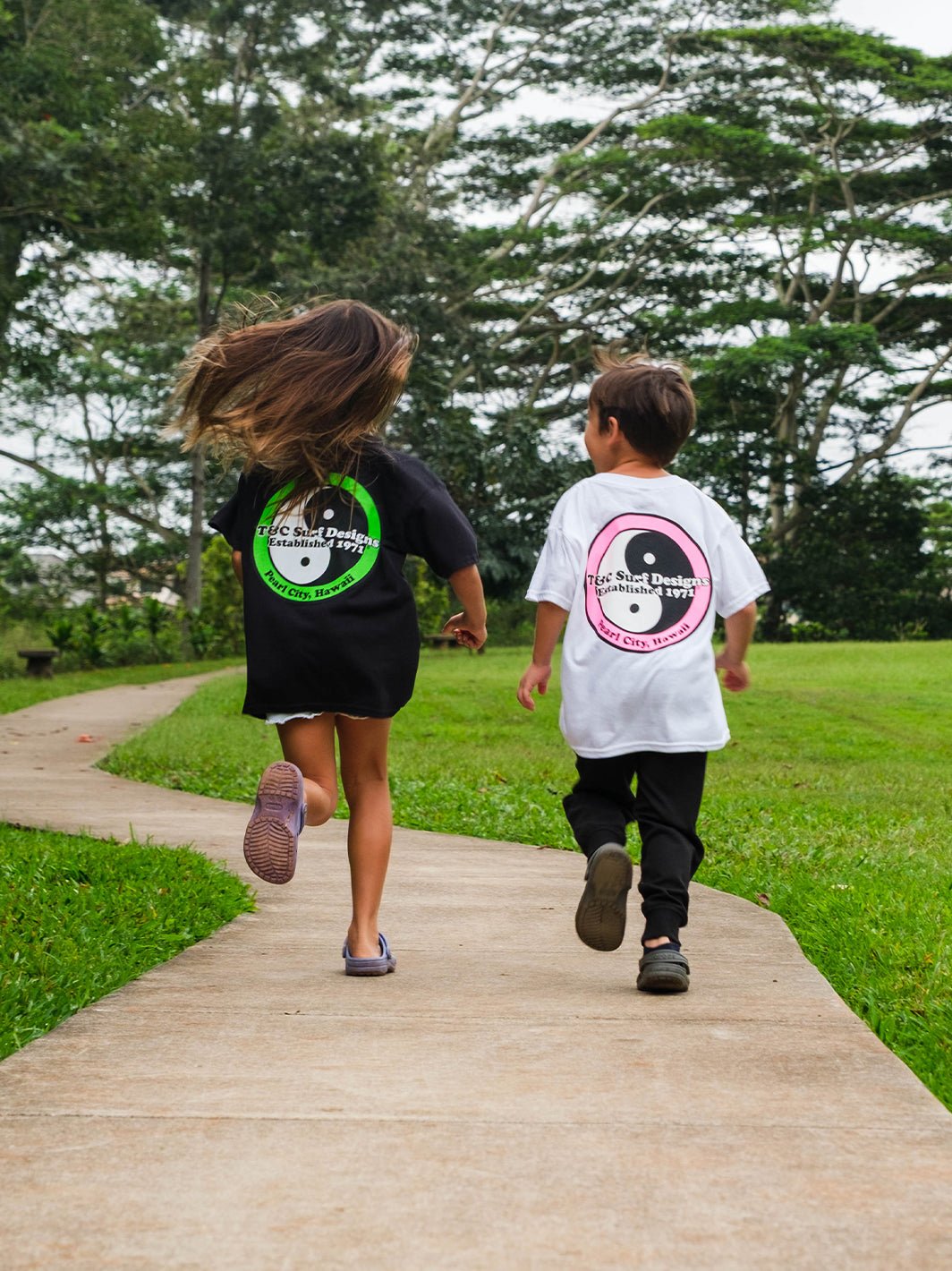 T&C Surf Designs Kids Retro Neon Logo Tee,