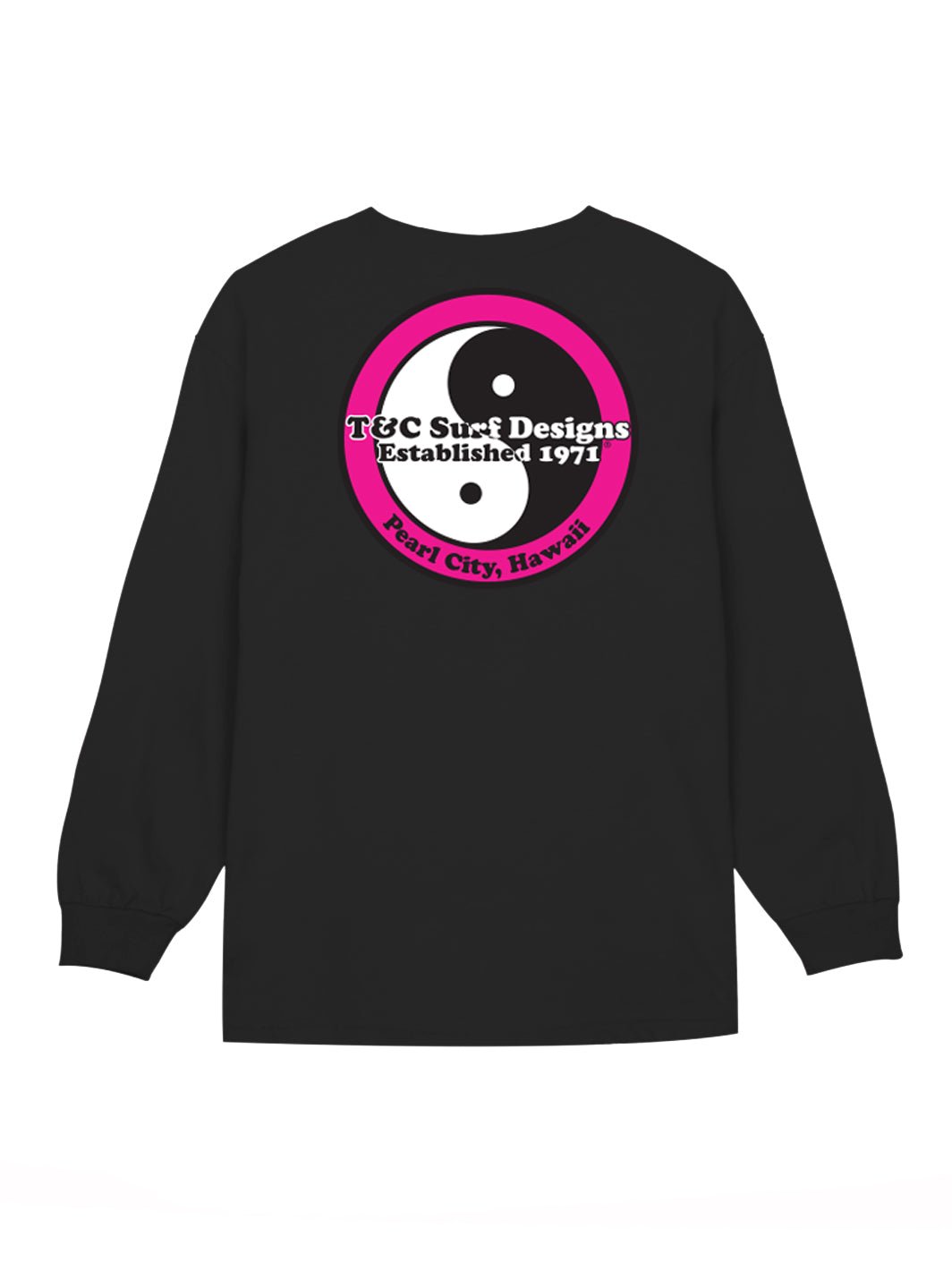 T&C Surf Designs Retro Neon Long Sleeve, Black Pink / S