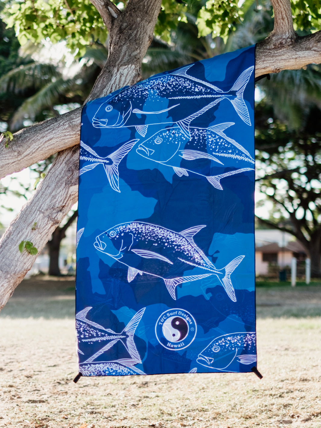 T&C Surf Designs T&C Surf Passing By Fish Microfiber Towel, 