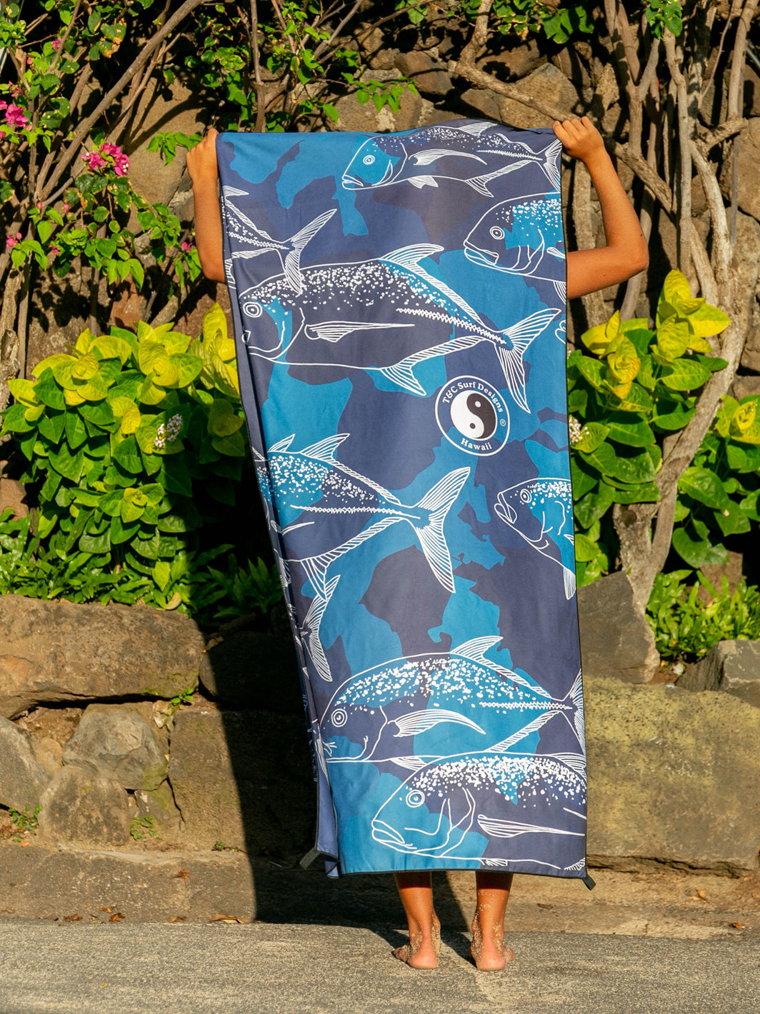 T&C Surf Designs T&C Surf Passing By Fish Microfiber Towel, 