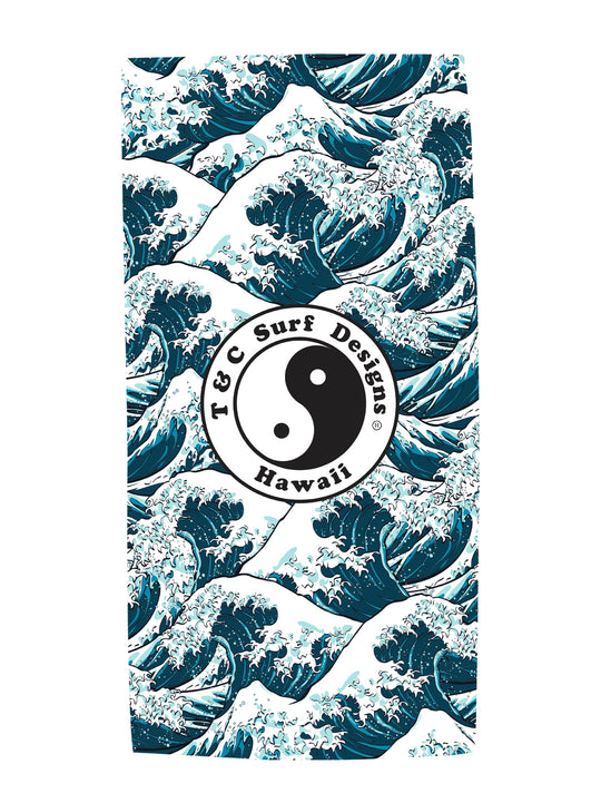 T&C Surf Designs T&C Surf Tsunami Microfiber Towel, Blue