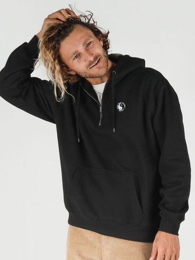 T&C Surf Designs T&C Surf Australia Boneyards Half Zip Hoodie, S (AUS) / Black