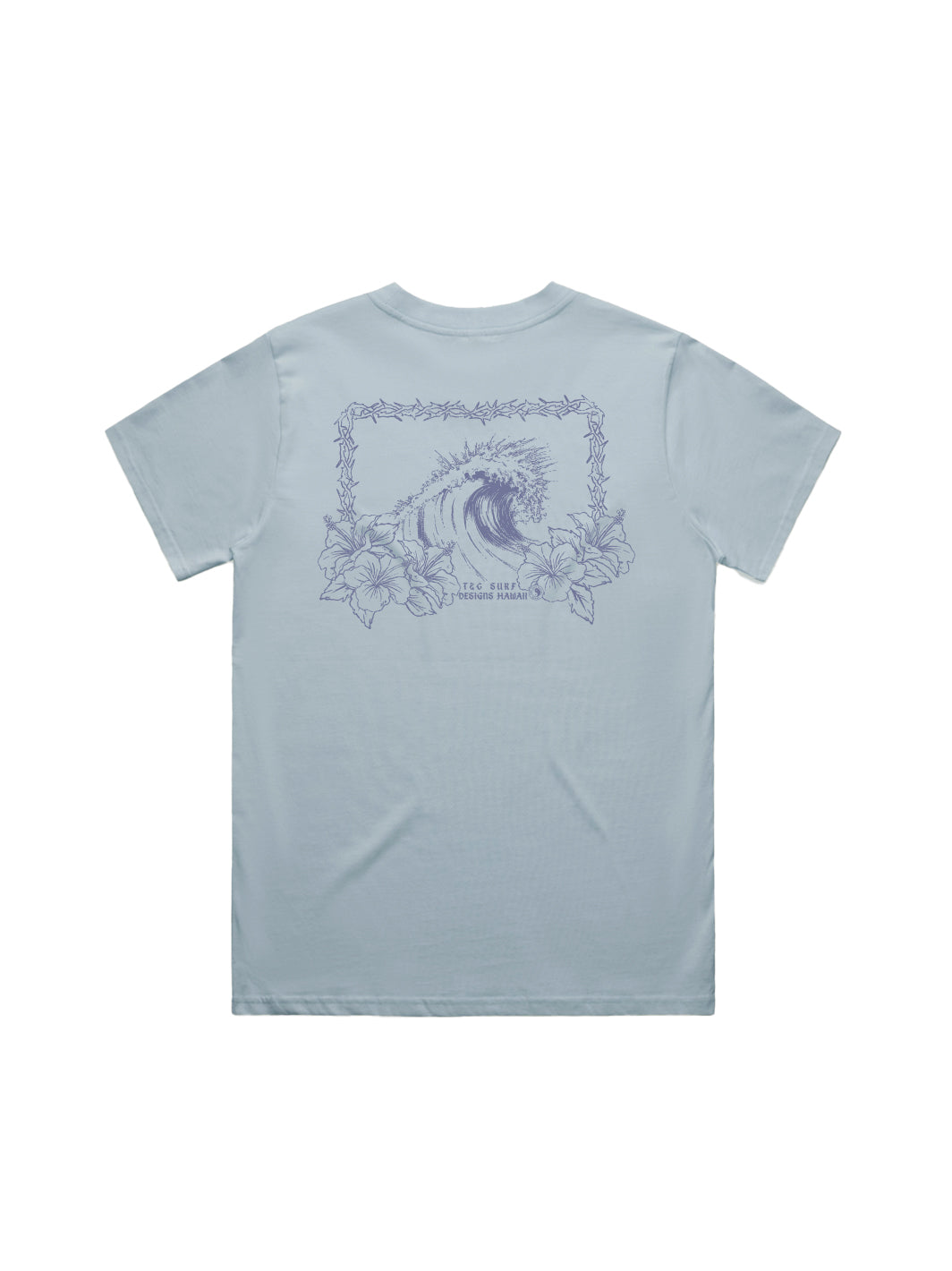 T&C Surf Designs Surf Minded Classic Tee, Blue Fog / XS