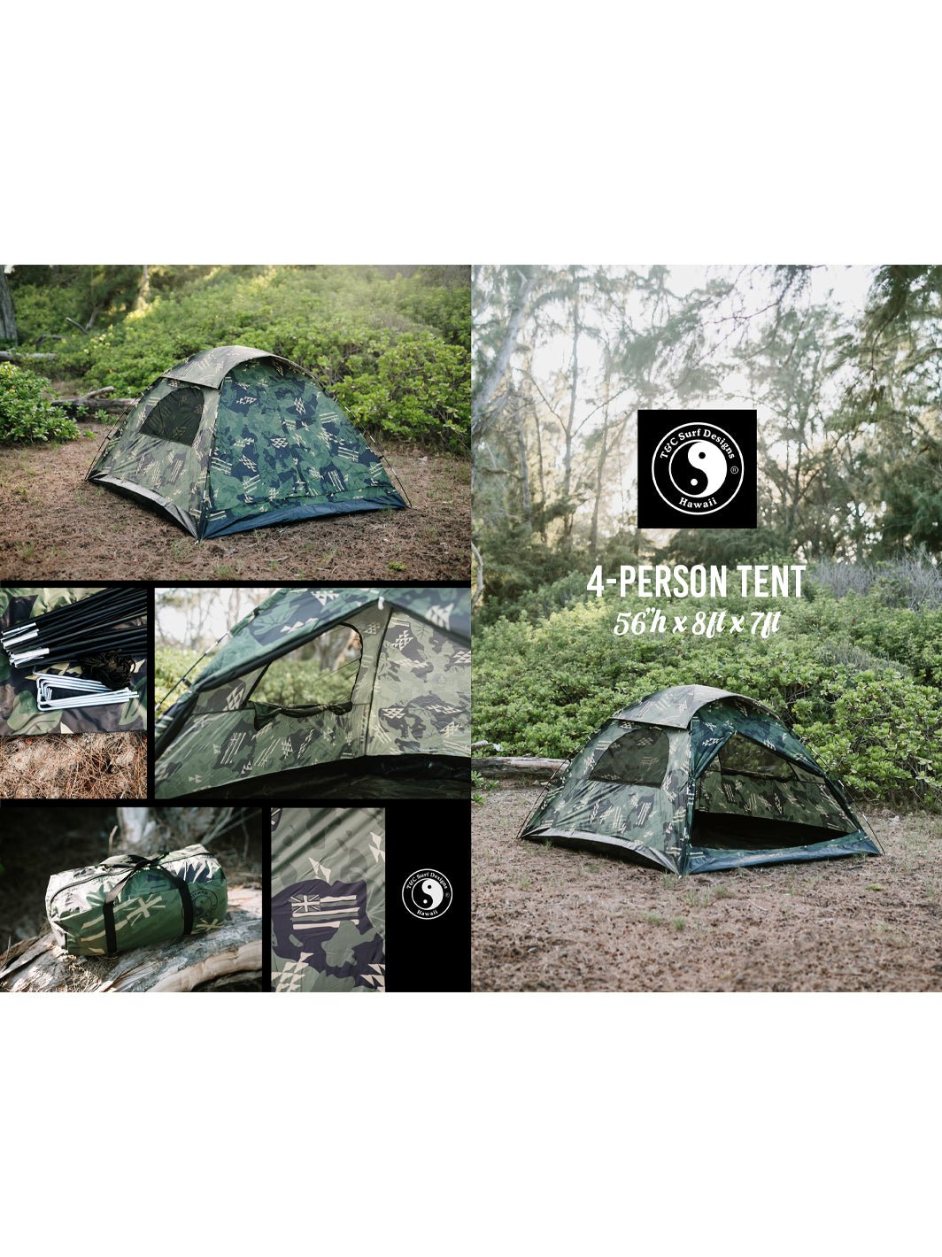 Camo Kalo Tent - T&C Surf Designs