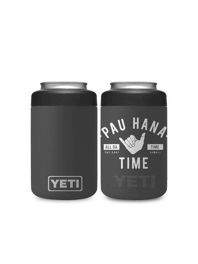 T&C Surf Designs T&C Surf 12 oz Pau Time Colster Can Insulator Yeti, Charcoal