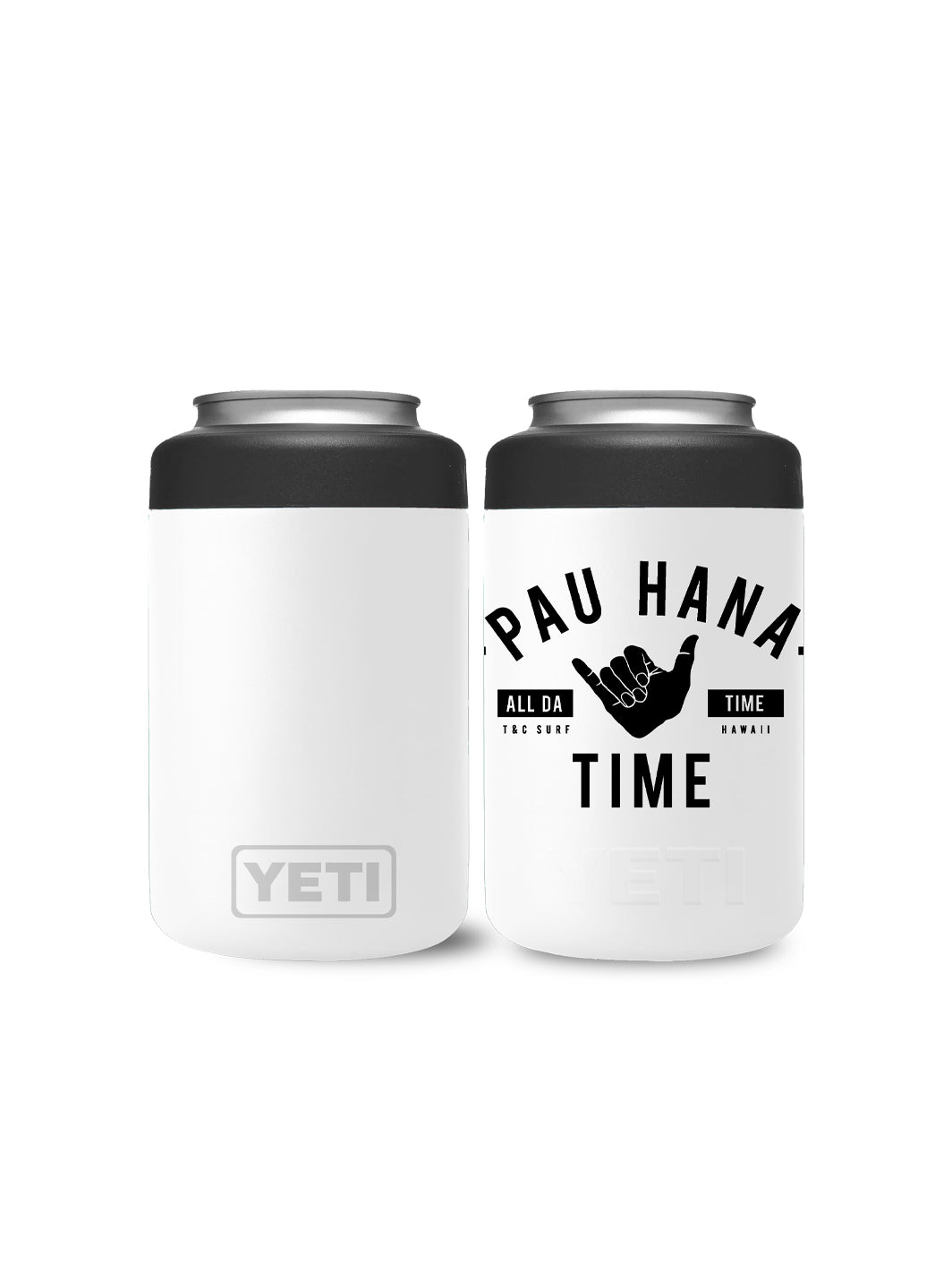 T&C Surf Designs T&C Surf 12 oz Pau Time Colster Can Insulator Yeti, White