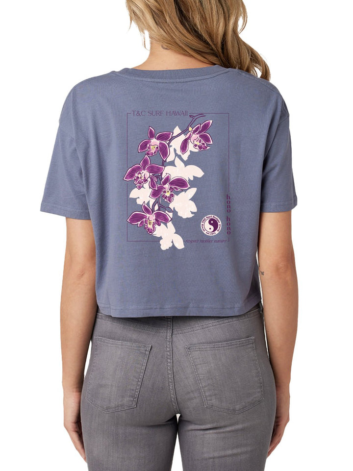 T&C Surf Designs Woodprint Honohono Crop Tee,