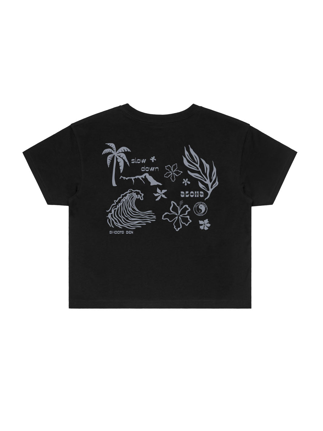 Nalu Sketch Crop Tee - T&C Surf Designs