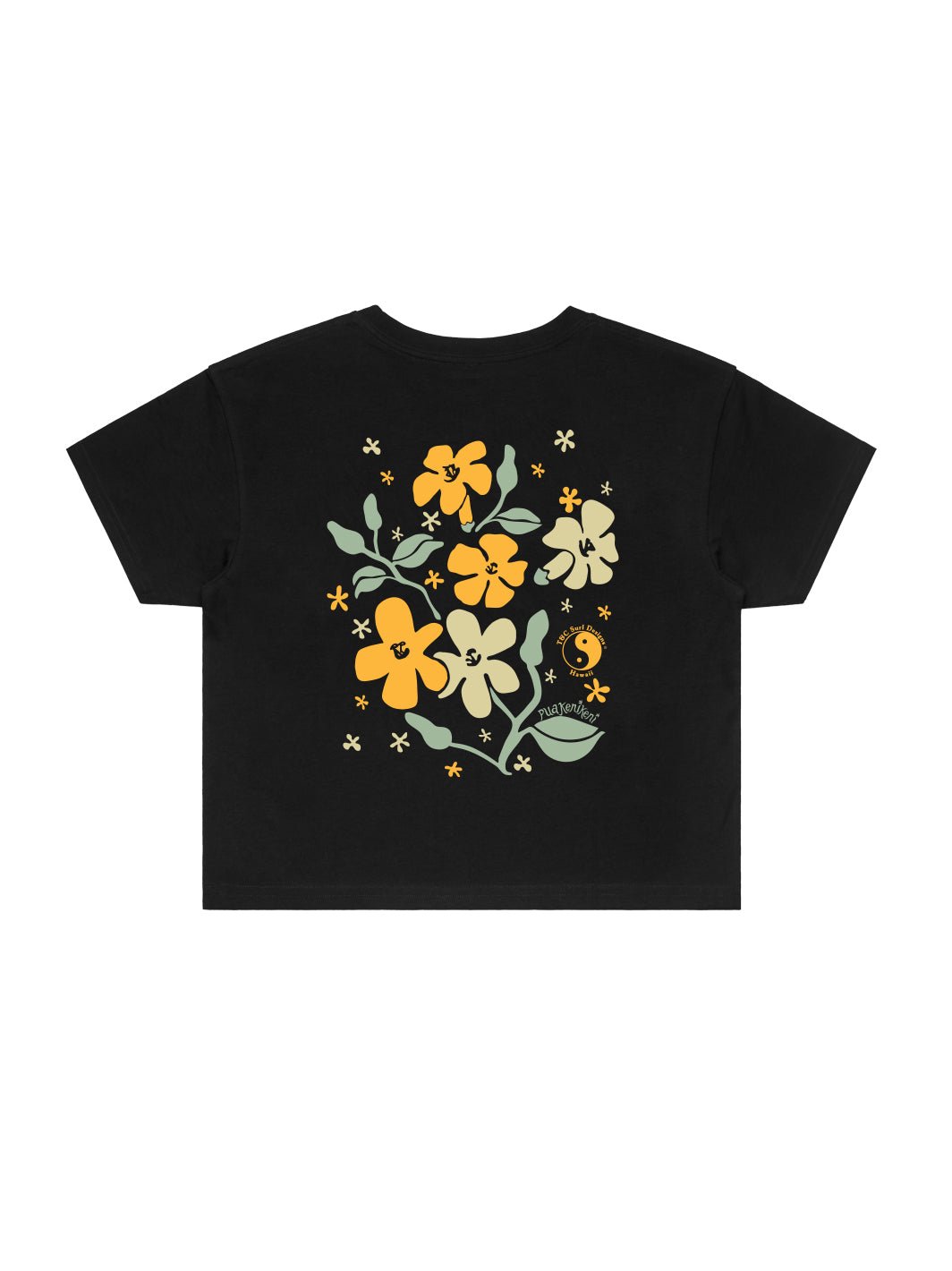 T&C Surf Designs Puakenikeni Blossom Crop Tee,