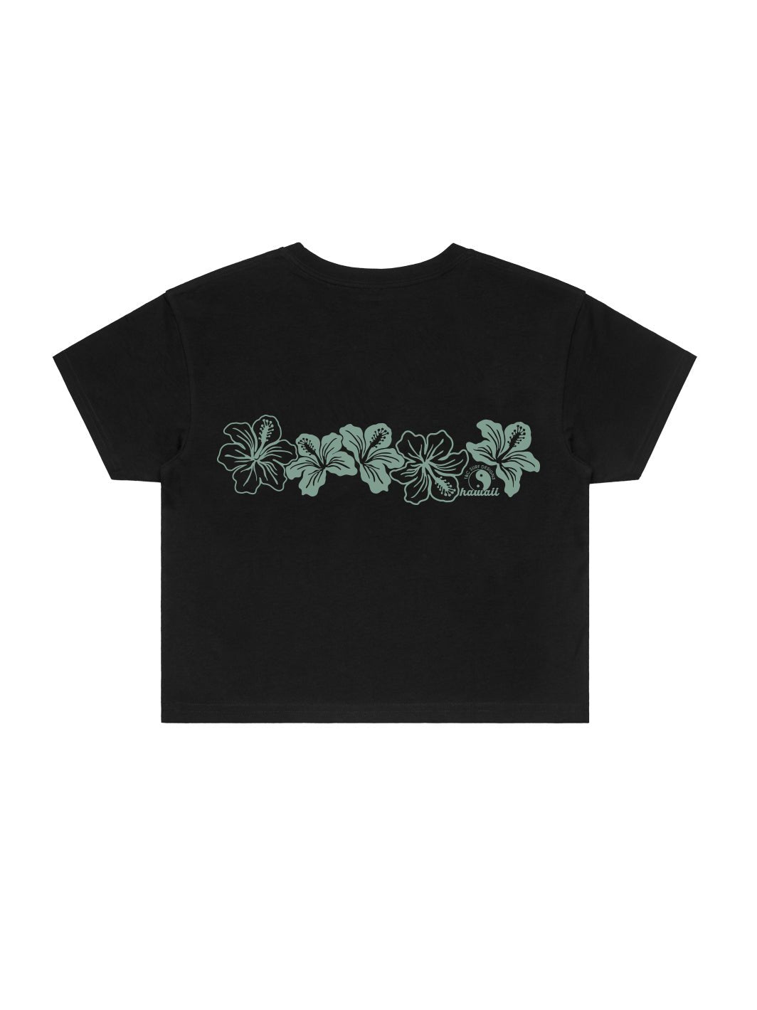 T&C Surf Designs Vintage Floral Band Crop Tee,