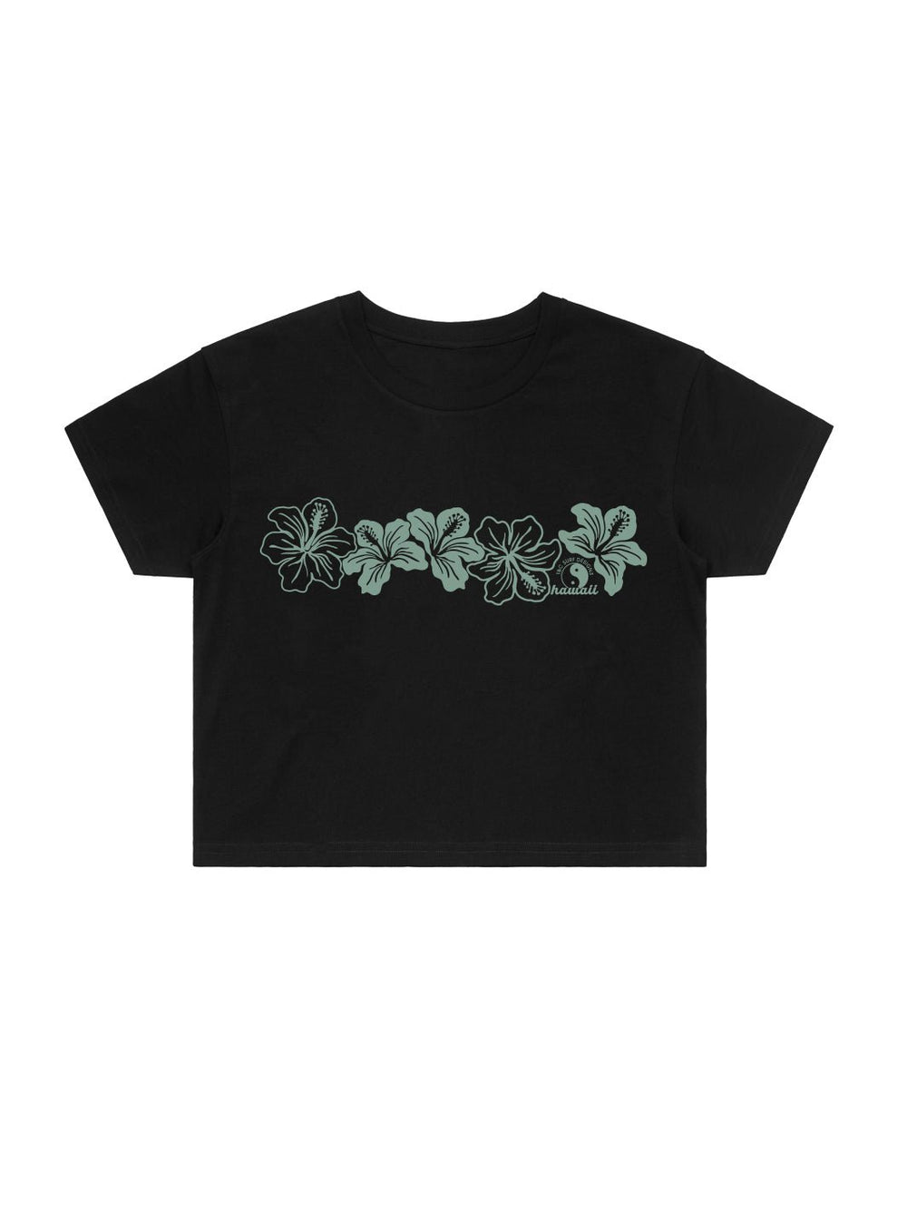 T&C Surf Designs Vintage Floral Band Crop Tee,