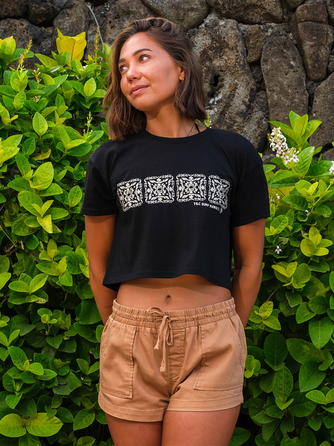 Quilt Band Crop Tee