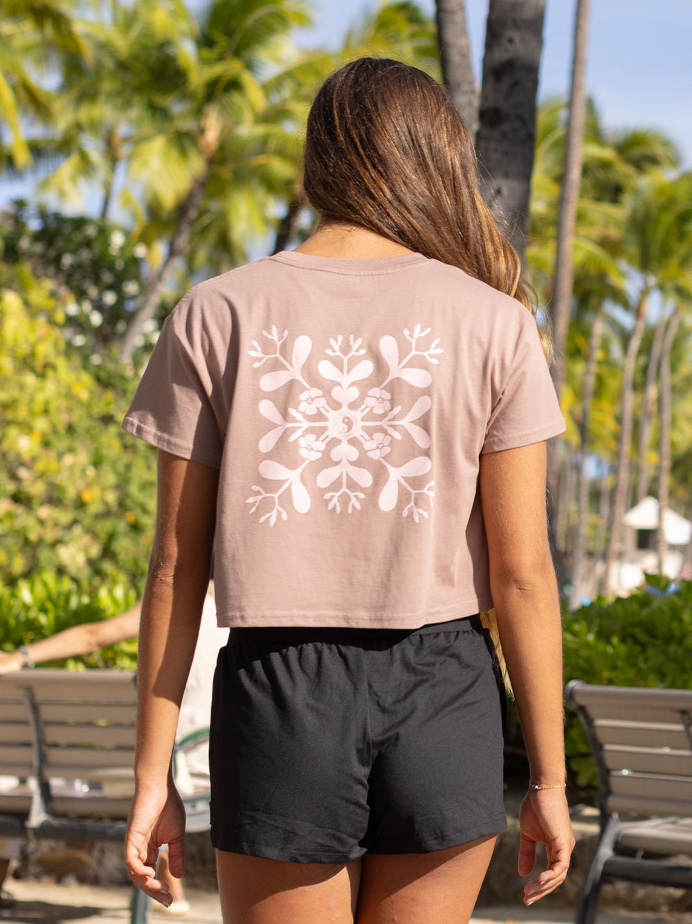 T&C Surf Designs Quilted Crop Tee,