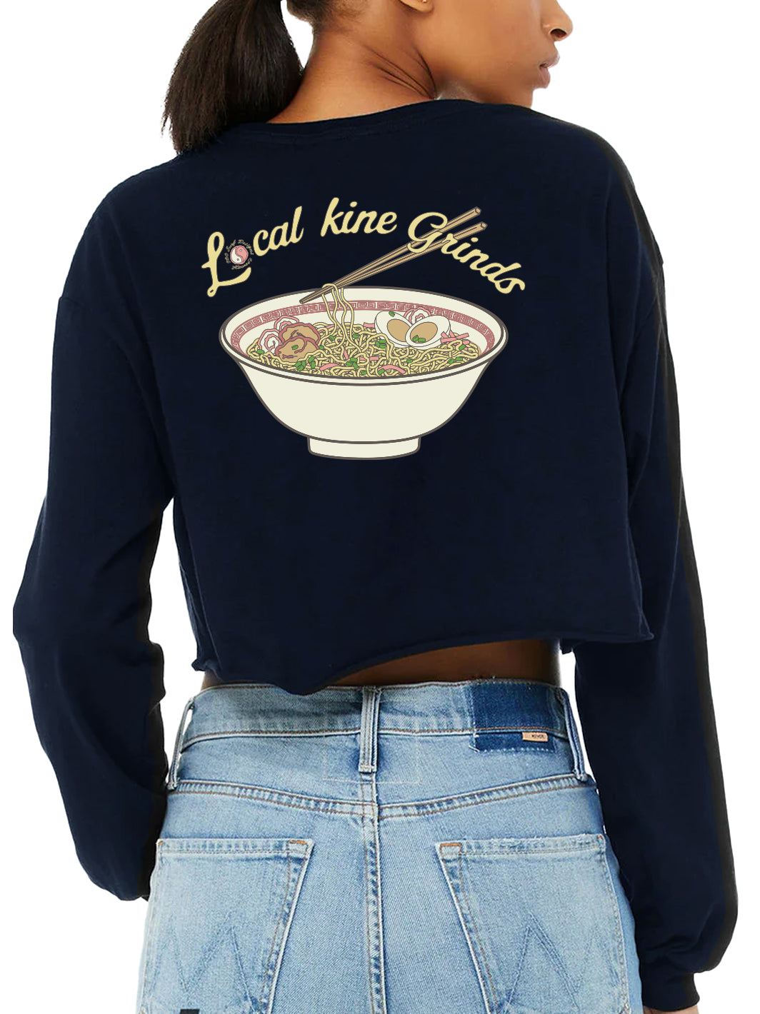 T&C Surf Designs Local Kine Grinds Crop Long Sleeve,