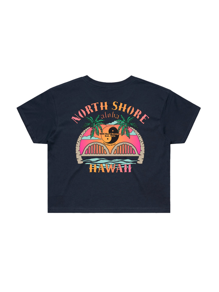 T&C Surf Designs Anahulu Sunshine Crop Tee,