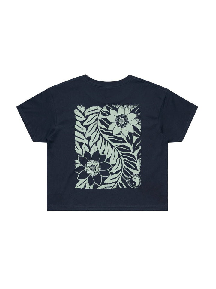 T&C Surf Designs Lilikoi Vines Crop Tee,