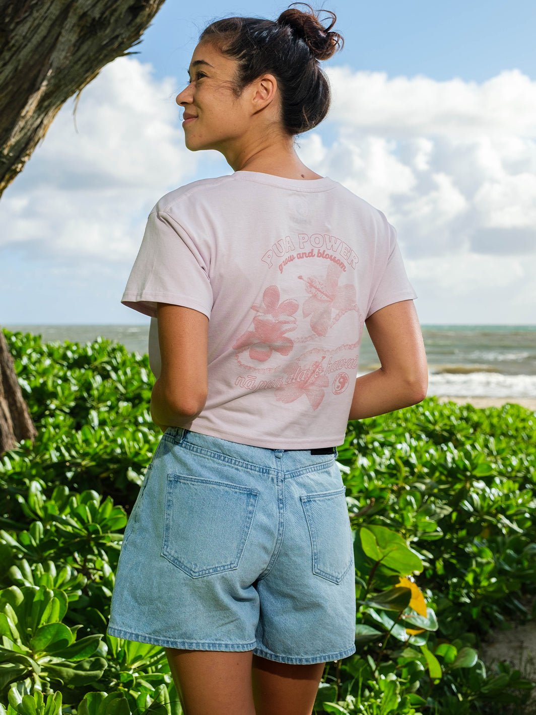 T&C Surf Designs Pick Pua Crop Tee,