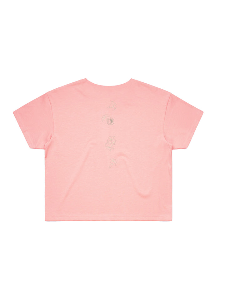 T&C Surf Designs Simple Puakeni Lei Crop Tee,
