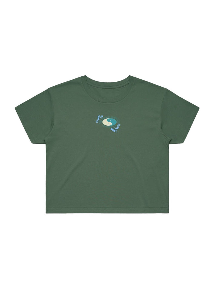 Logo Print Crop Tee