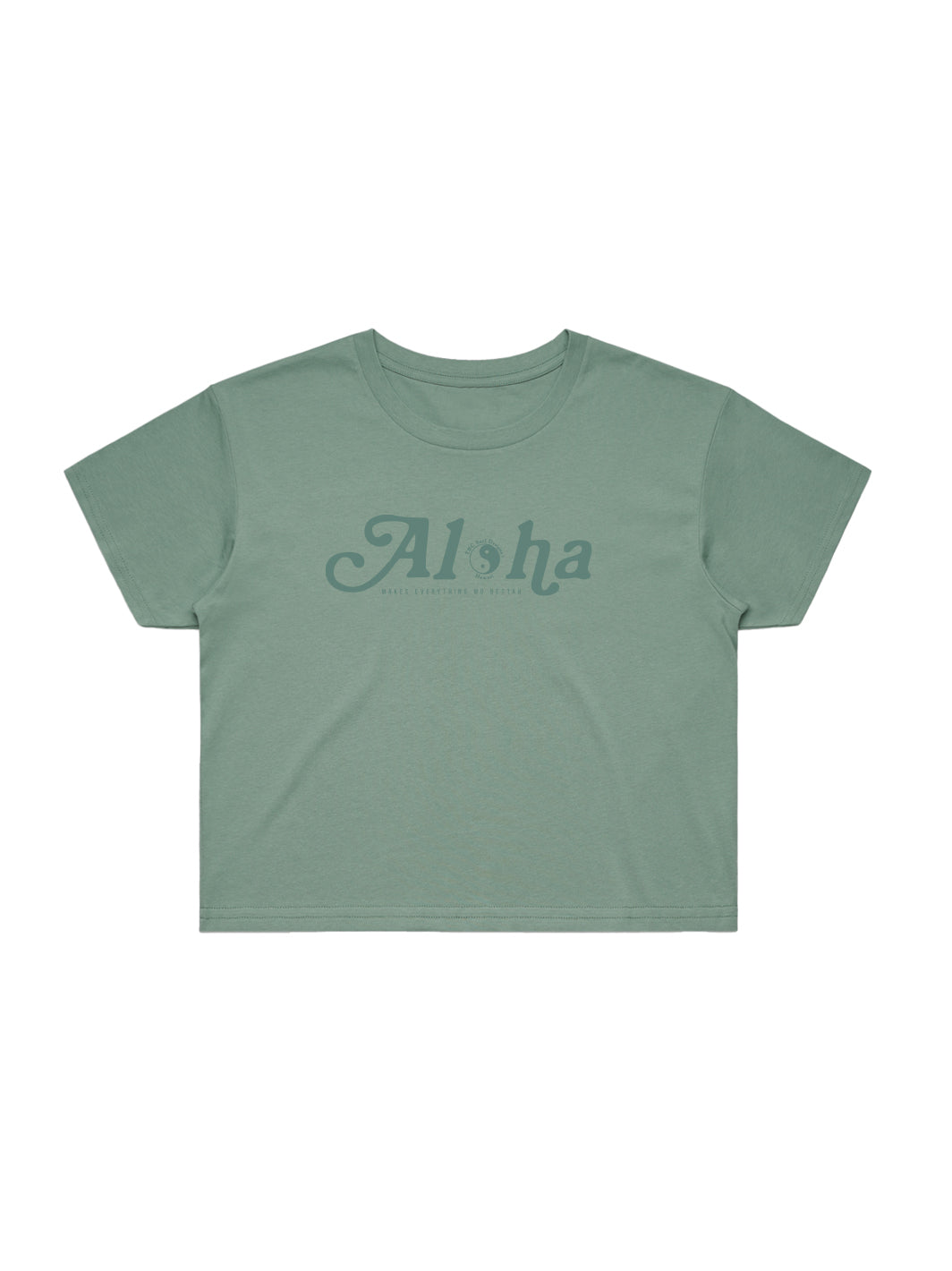 T&C Surf Designs Straight Aloha Crop Tee,