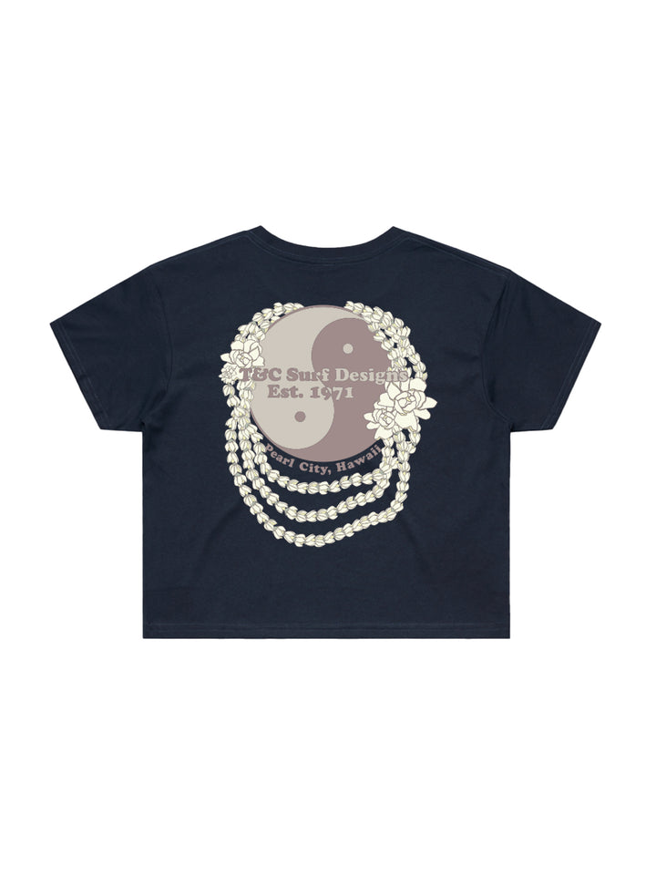T&C Surf Designs Pikake Pearl Crop Tee,