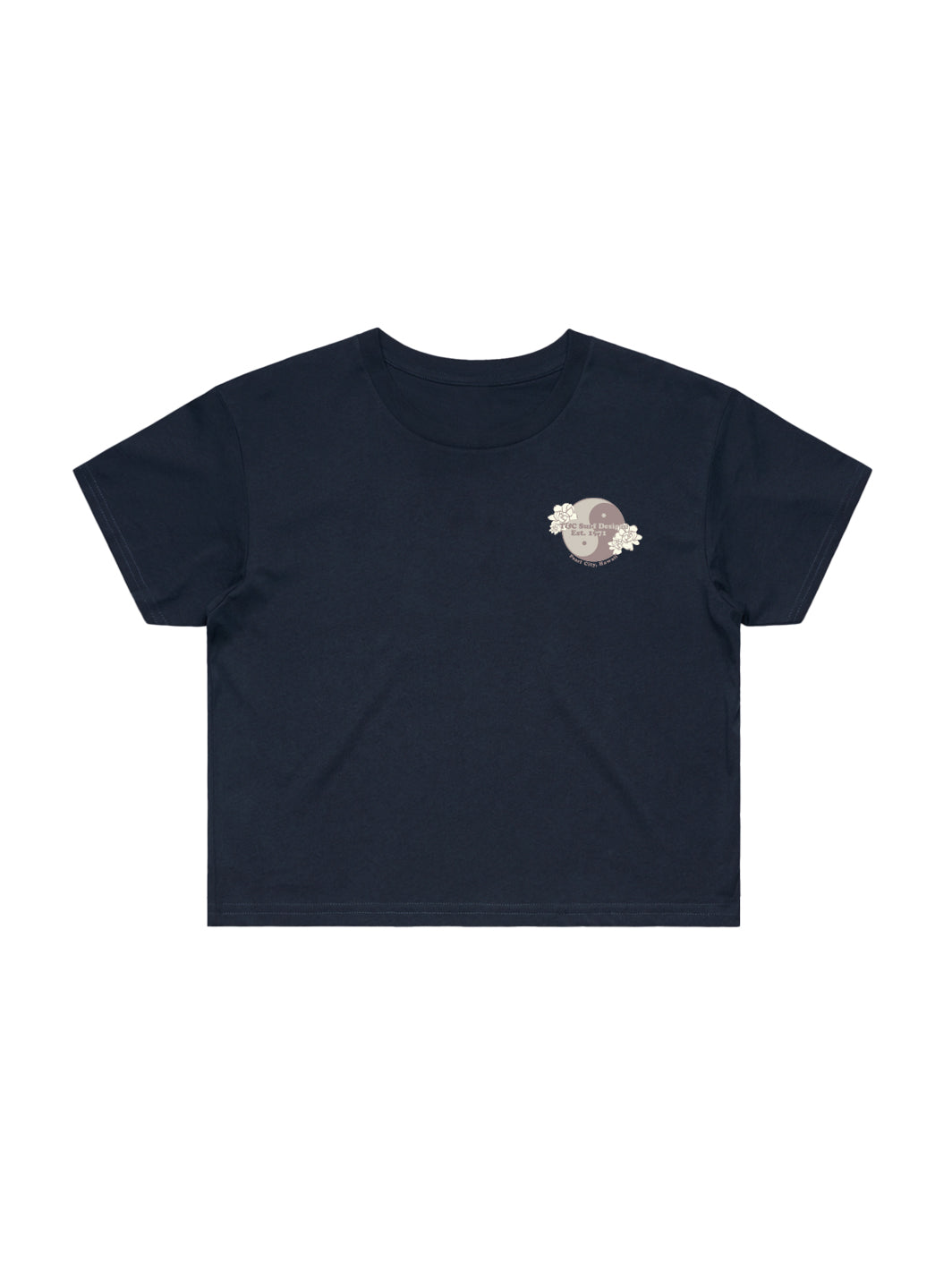 T&C Surf Designs Pikake Pearl Crop Tee,
