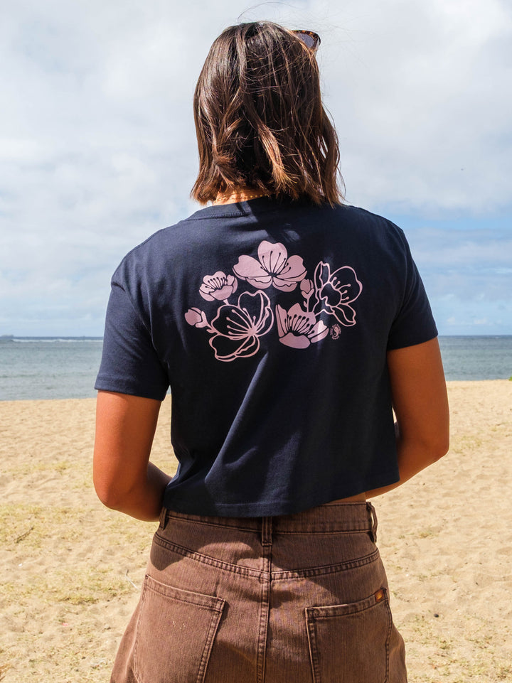 T&C Surf Designs Cherry Sakura Crop Tee,