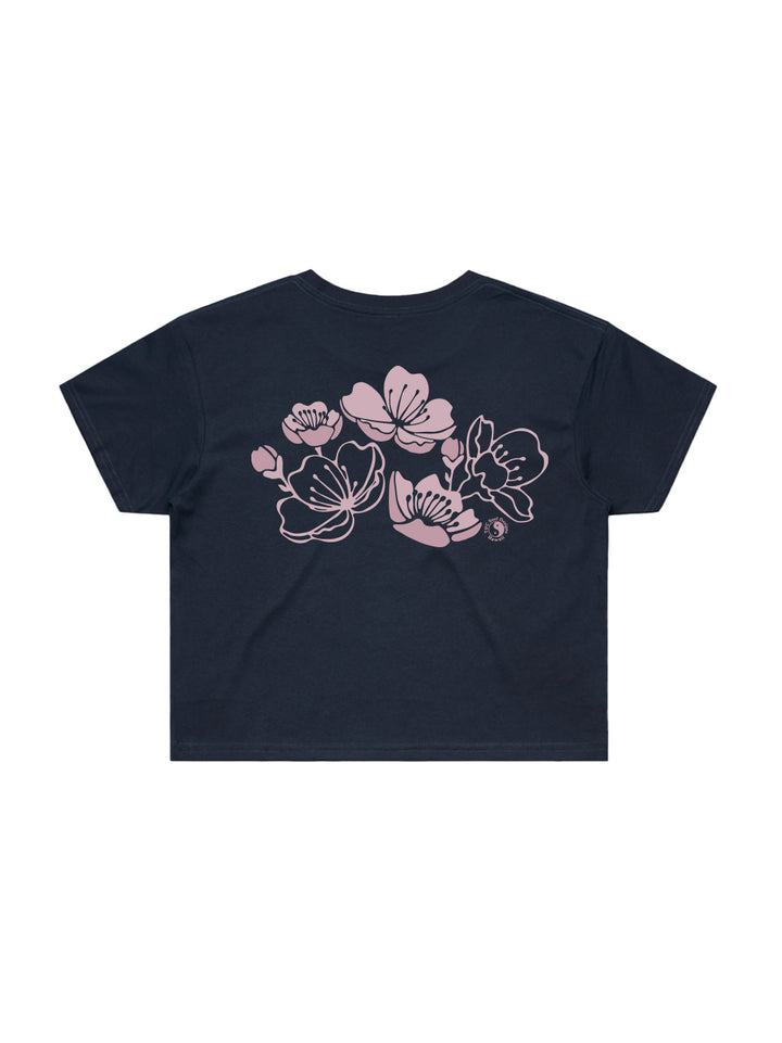 T&C Surf Designs Cherry Sakura Crop Tee,