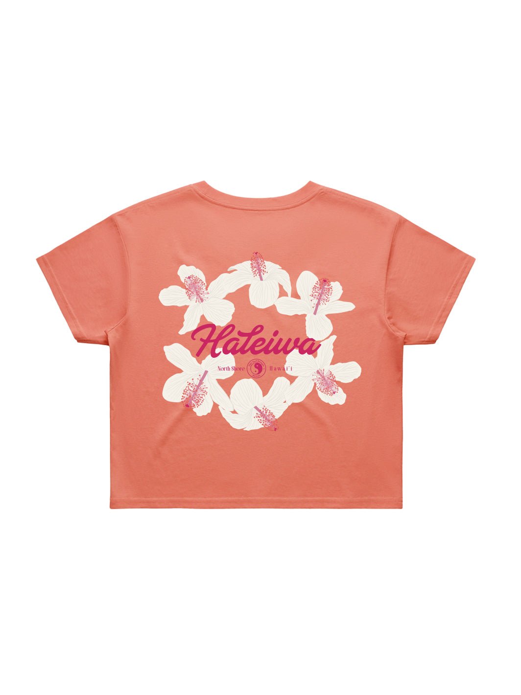 T&C Surf Designs Haleiwa Koki'o Ke'oke'o Crop Tee,