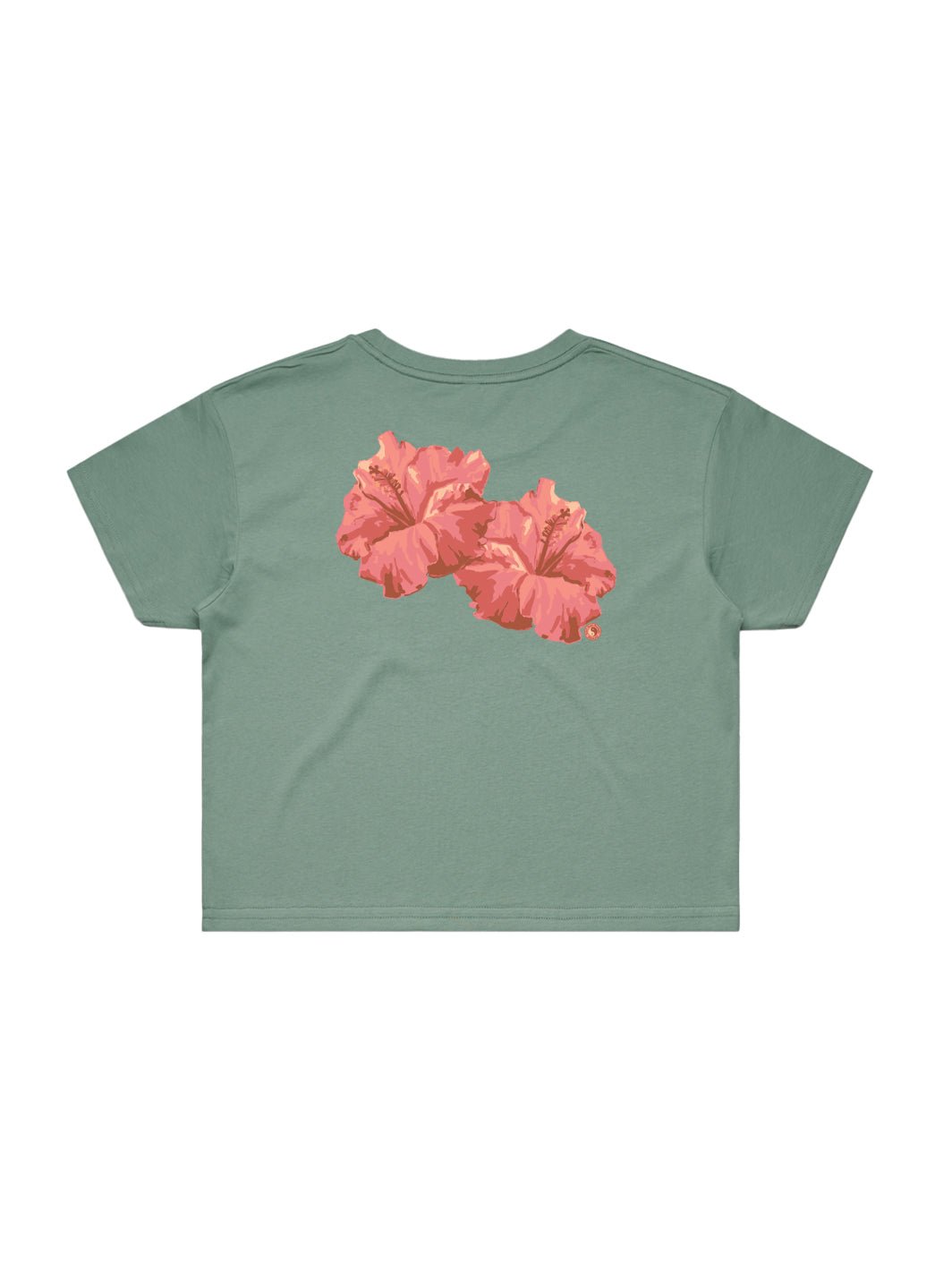 Watercolor Hibiscus Crop Tee - T&C Surf Designs