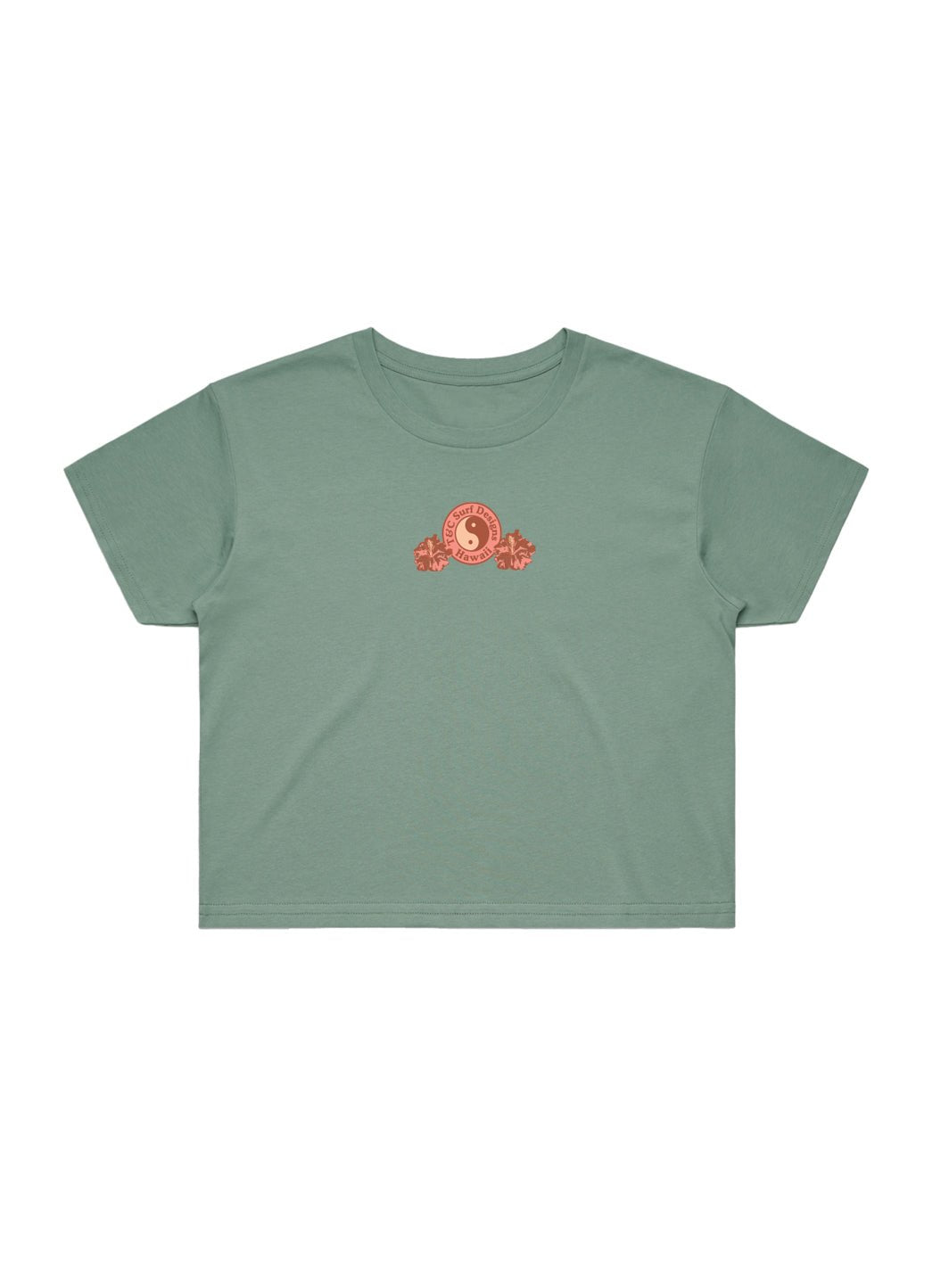 Watercolor Hibiscus Crop Tee - T&C Surf Designs