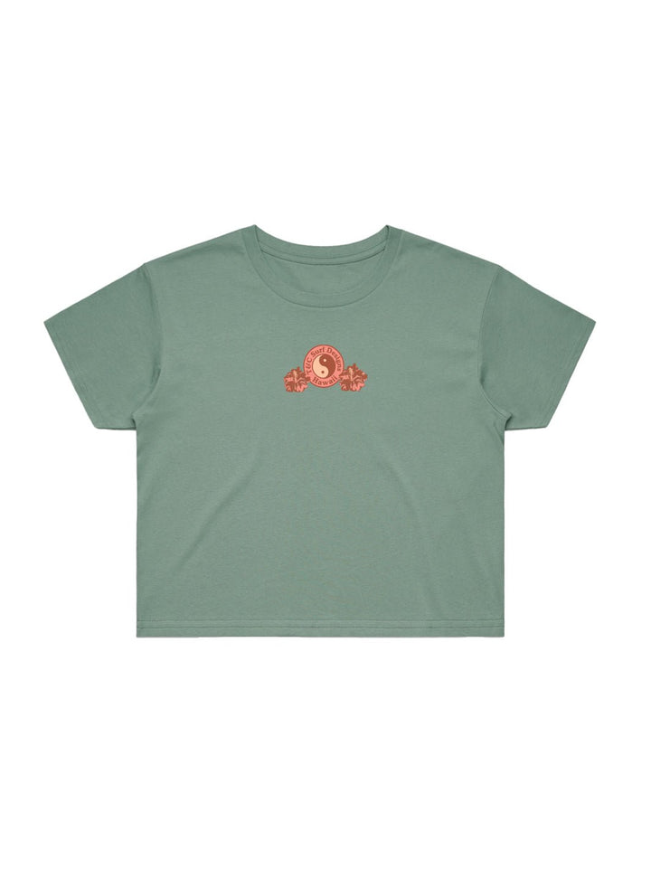 Watercolor Hibiscus Crop Tee - T&C Surf Designs