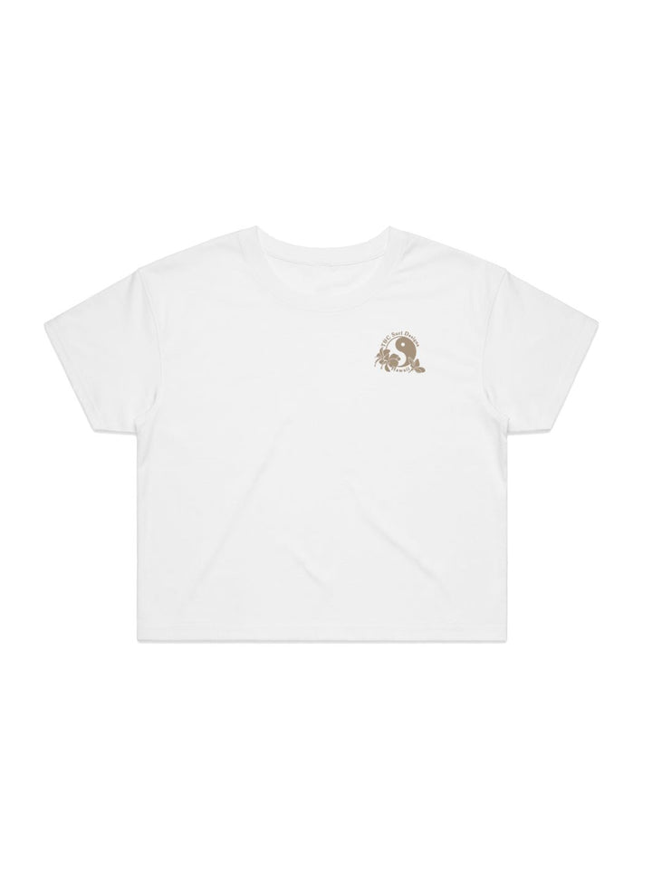T&C Surf Designs Plumeria Logo Crop Tee,