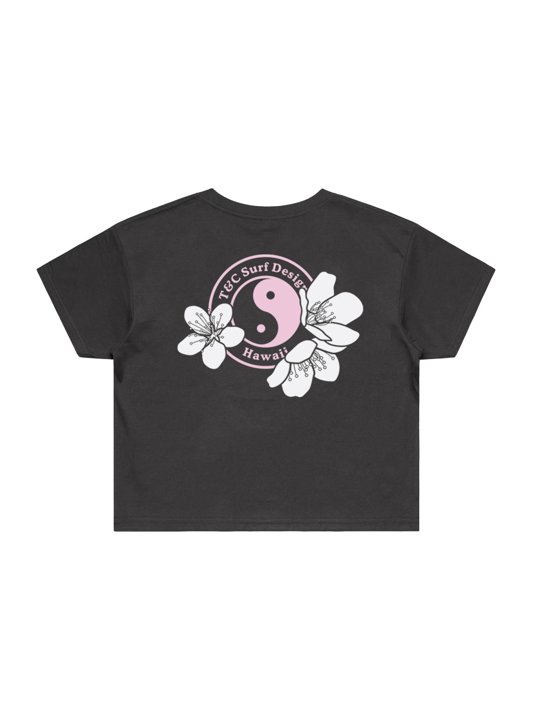 T&C Surf Designs T&C Surf Triple Sakura Logo Crop Tee, Coal / XS