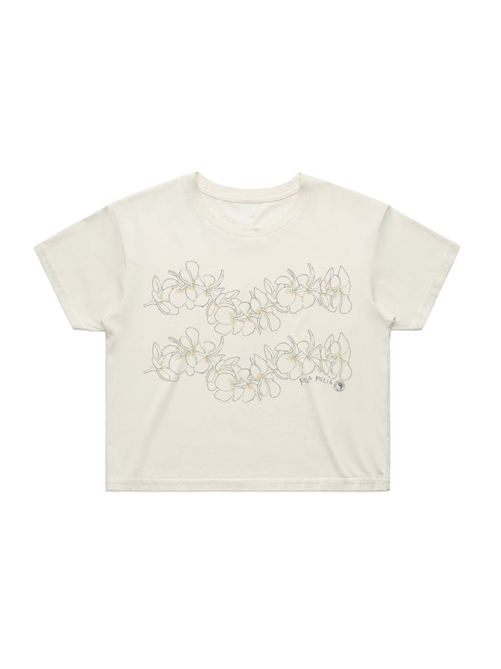 T&C Surf Designs Simple Plumeria Crop Tee,