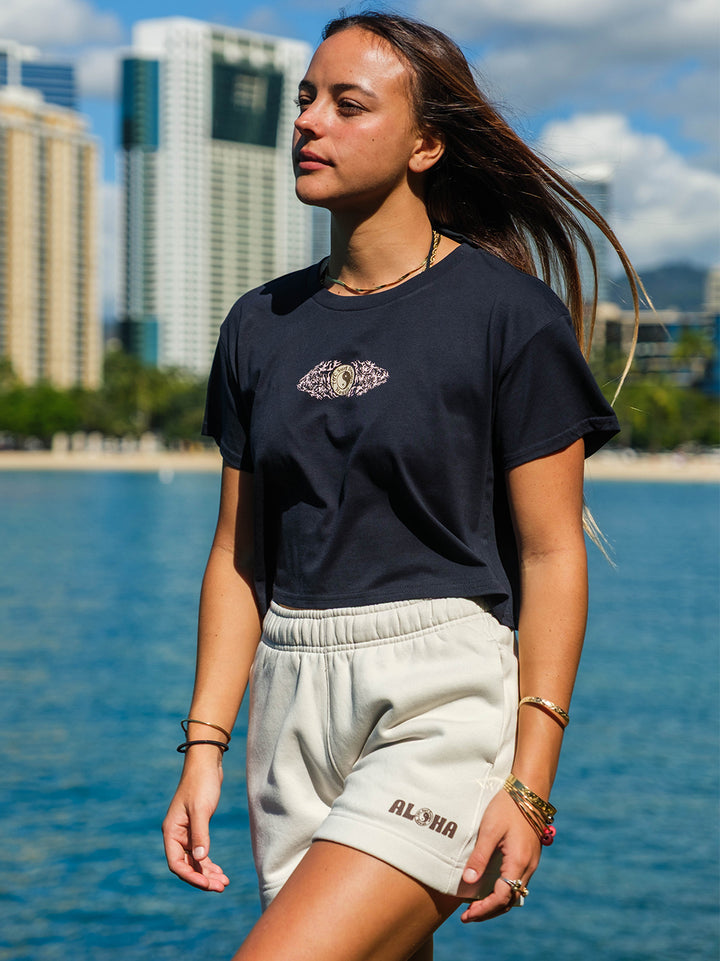Hibiscus Flame Crop Tee