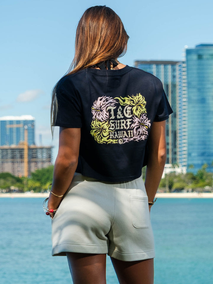 Hibiscus Flame Crop Tee