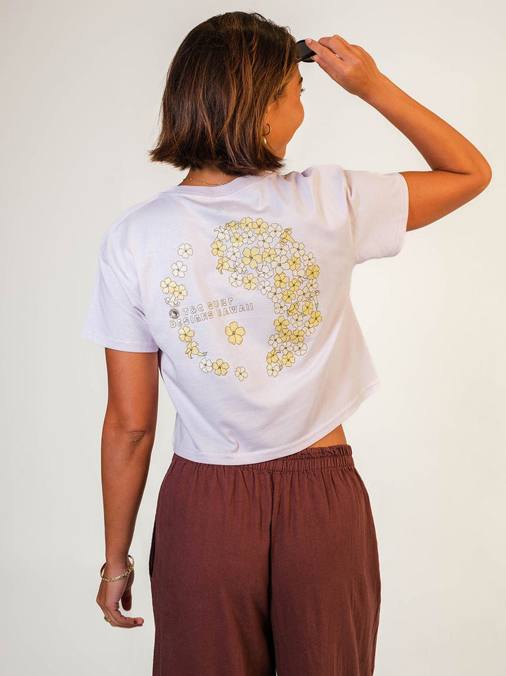 T&C Surf Designs Puakenikeni Logo Crop Tee,