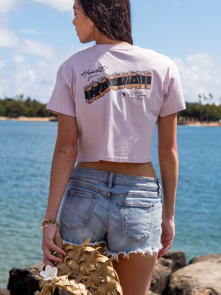 HI Postcard Crop Tee