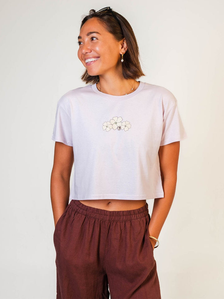 T&C Surf Designs Puakenikeni Logo Crop Tee,