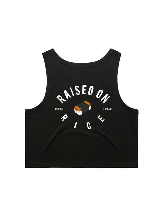 T&C Surf Designs Raised on Musubi Crop Singlet Tank,