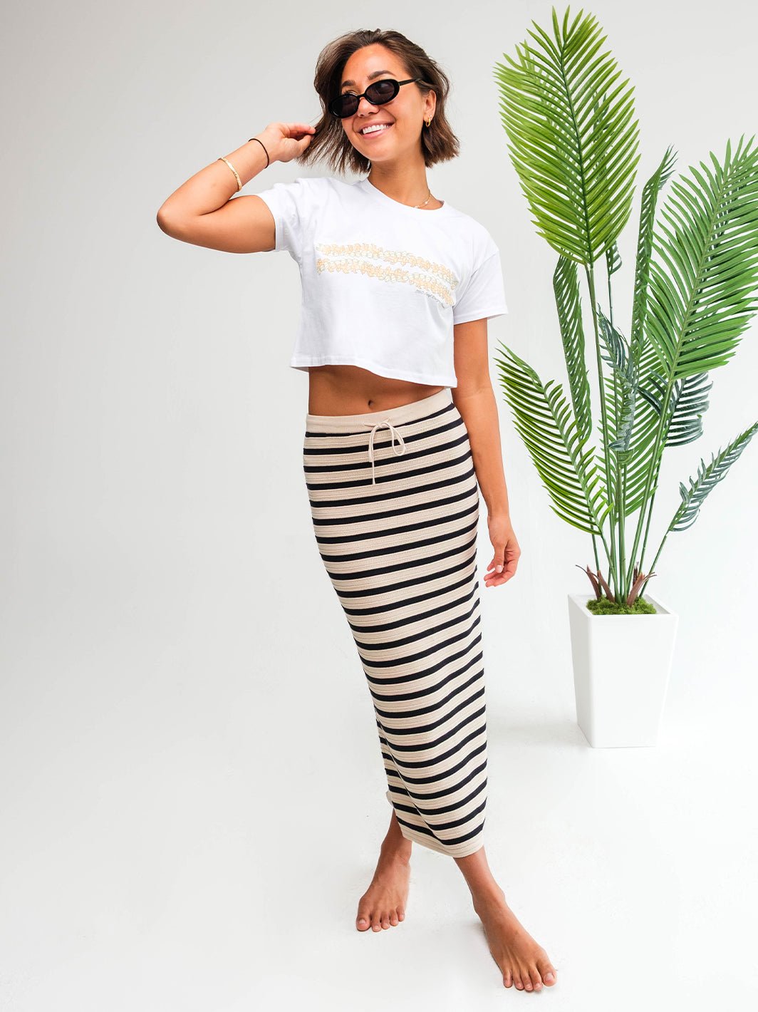 Lei Twist Crop Tee - T&C Surf Designs
