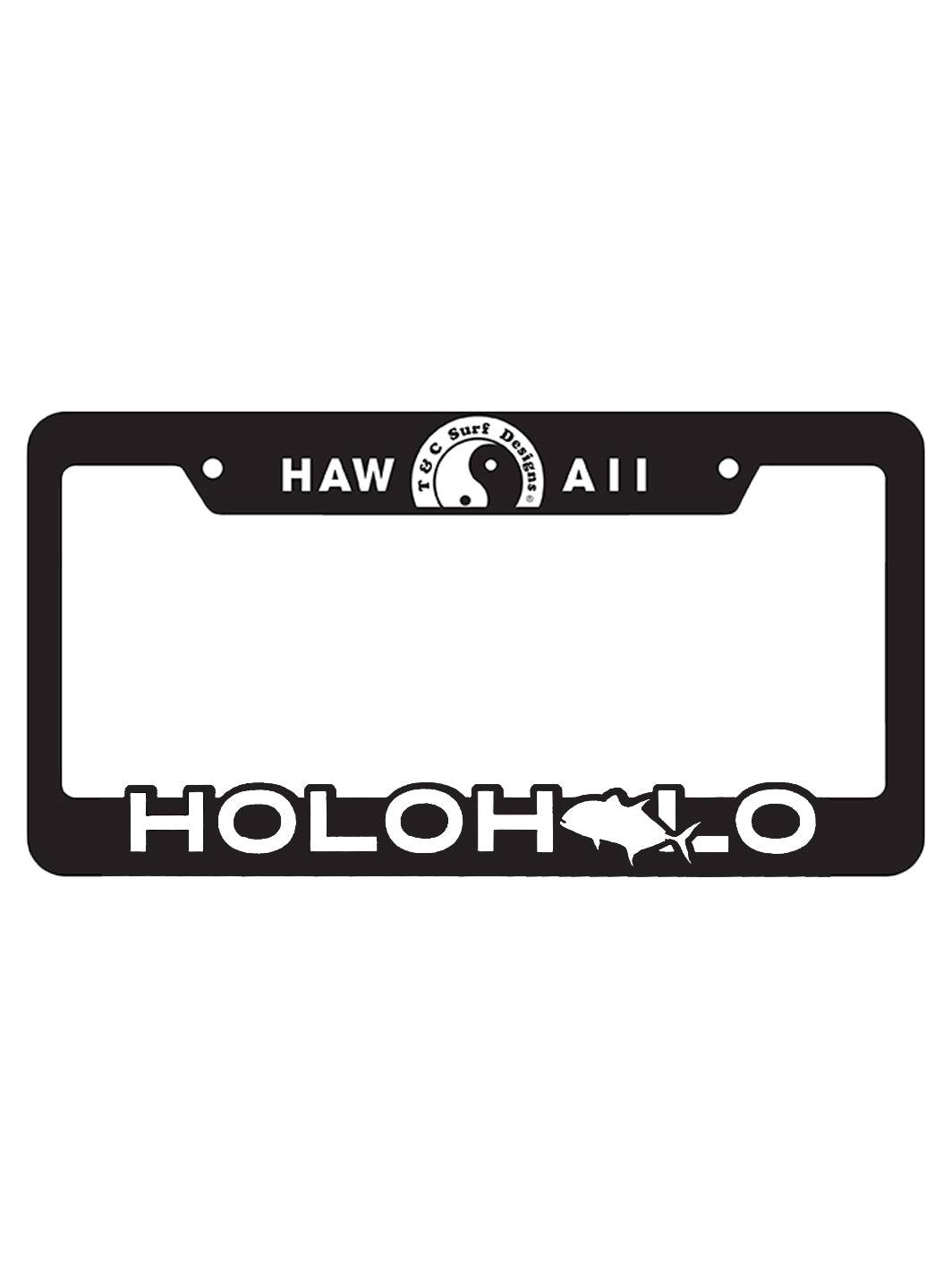 T&C Surf Designs Holoholo License Plate, Black