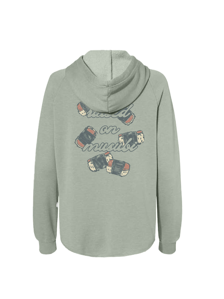 T&C Surf Designs Musubi Sketch Zip Hoodie, Sage / S