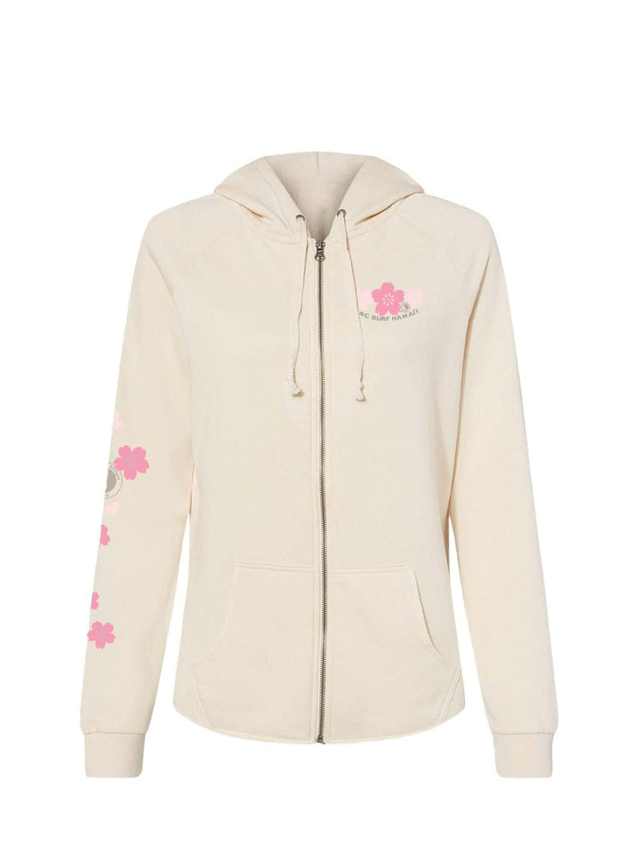 T&C Surf Designs Cute Sakura Zip Hoodie,