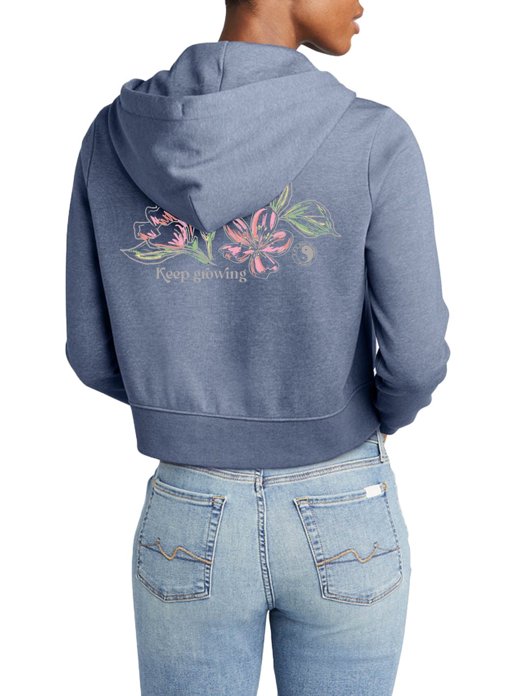 Sakura Sketch Crop Zip Hoodie - T&C Surf Designs