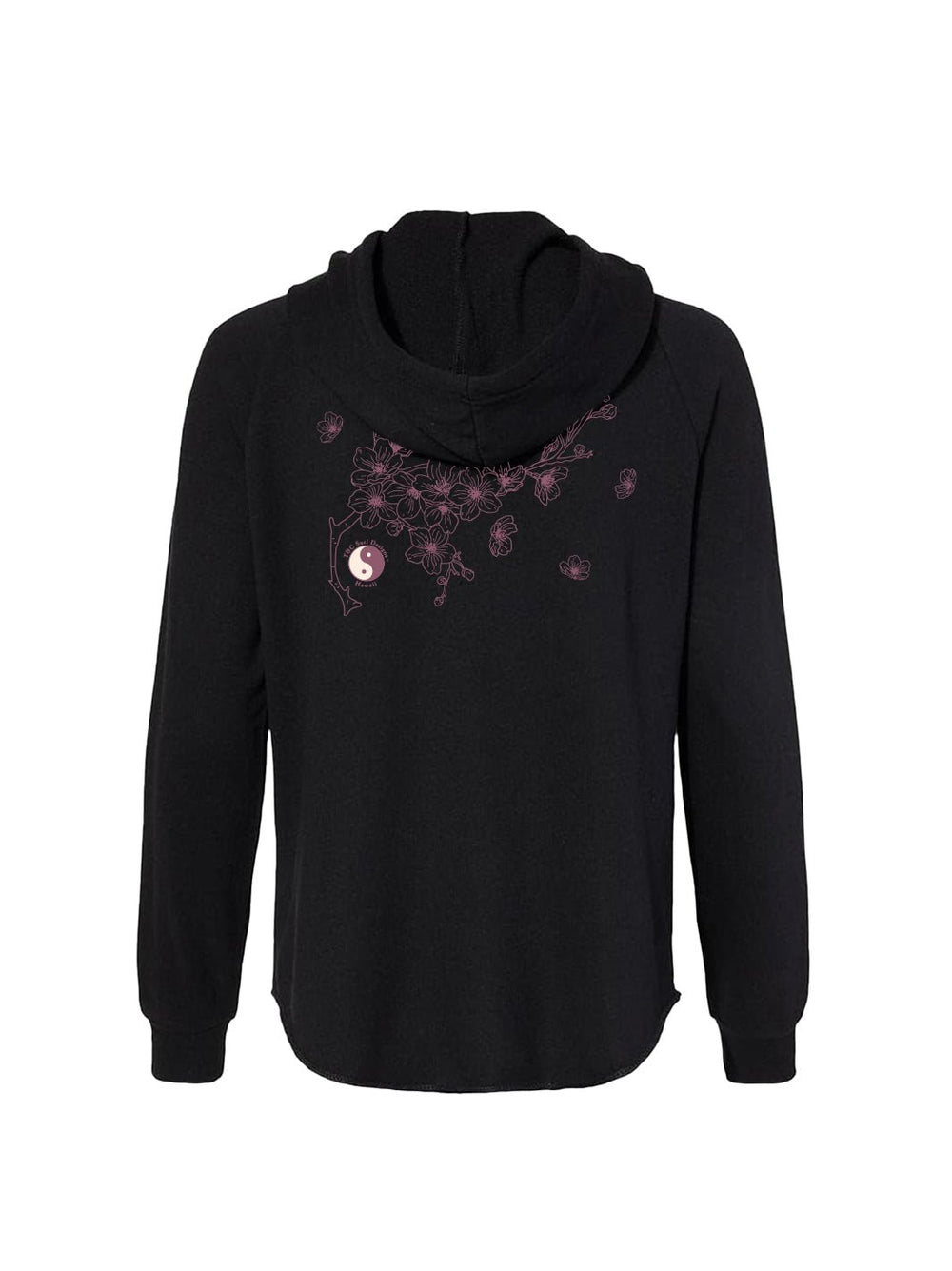 T&C Surf Designs Sakura Branch Zip Hoodie, Black / XS