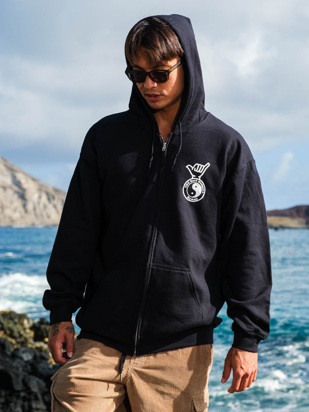 Shakas and Aloha Zip Hoodie - T&C Surf Designs